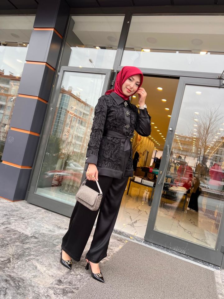 MY1405-DANTELLİ SATEN TAKIM
