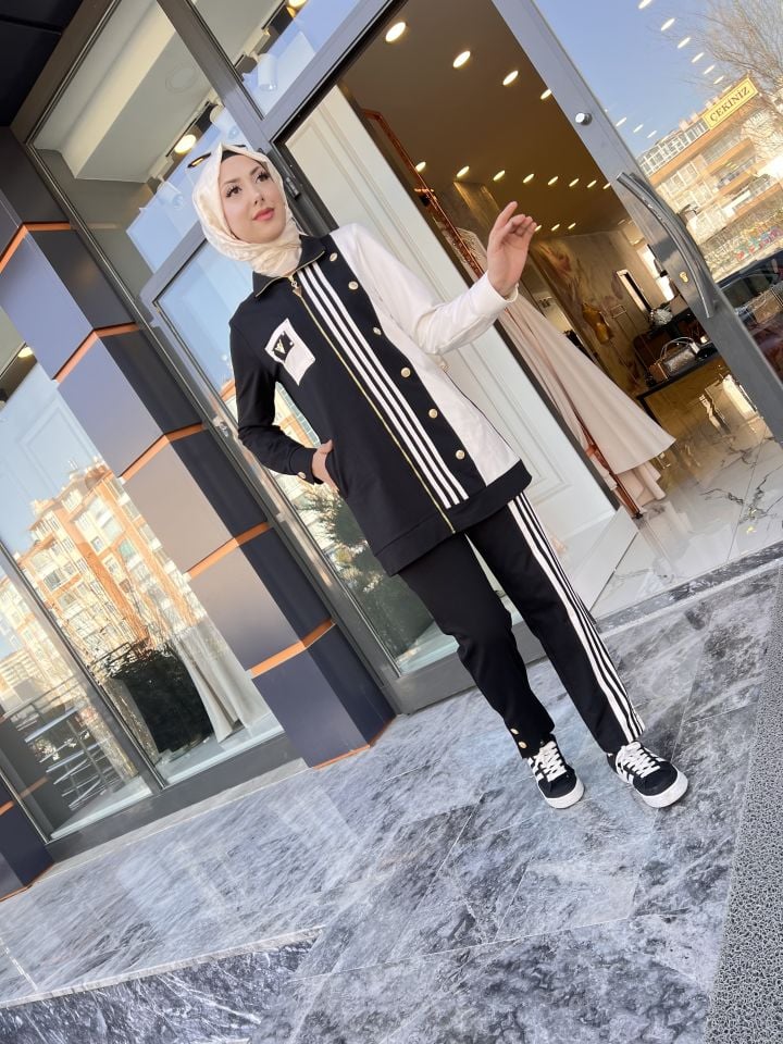 SL8408-ÇİZGİLİ EŞOFMAN TAKIM