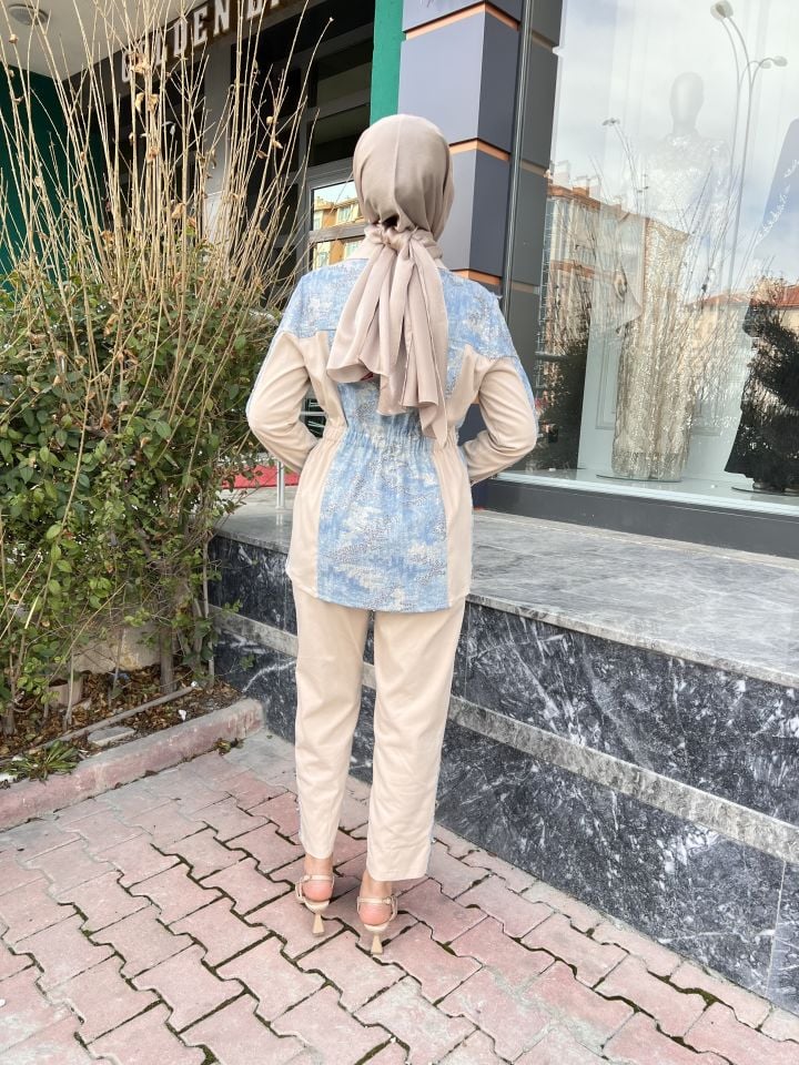 MY1439-DÜĞMELİ DENİM TAKIM