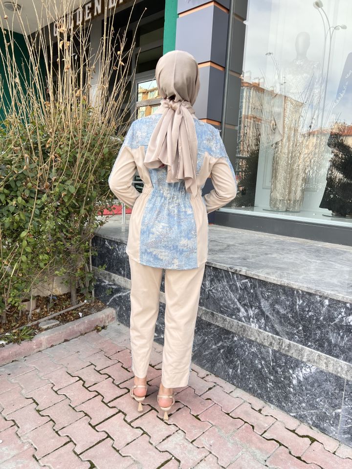 MY1439-DÜĞMELİ DENİM TAKIM