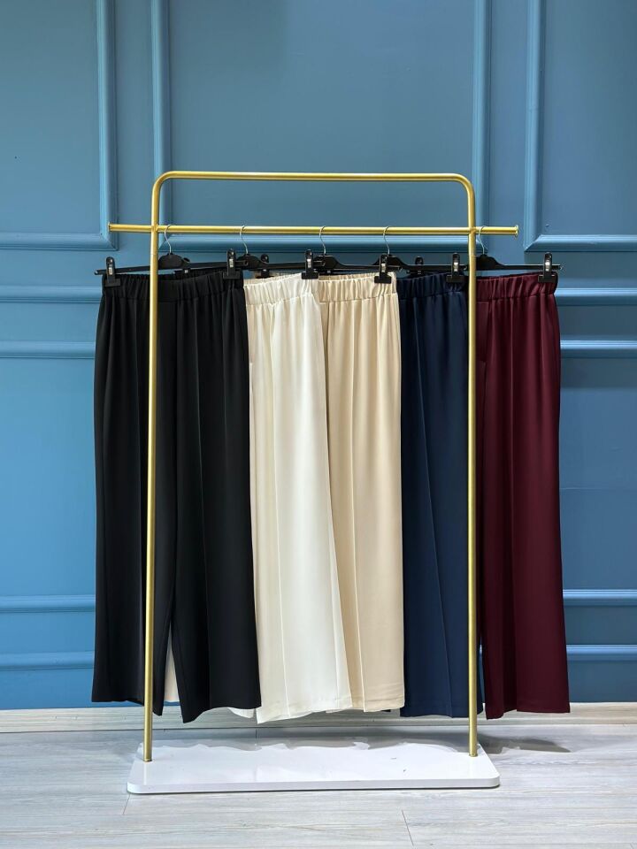 SN5580-BELİ LASTİKLİ GENİŞ PAÇA PANTOLON